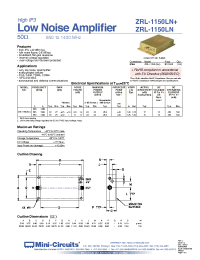 Datasheet ZRL-1150LN+ manufacturer Mini-Circuits